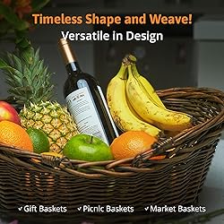 Wald Imports - Small Wicker Basket with Handle