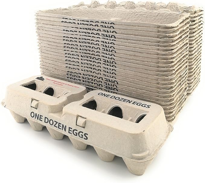 Poco gigante huevo cajas de cartón 12 huevos (25-Count; Blanco): Amazon.es: Hogar