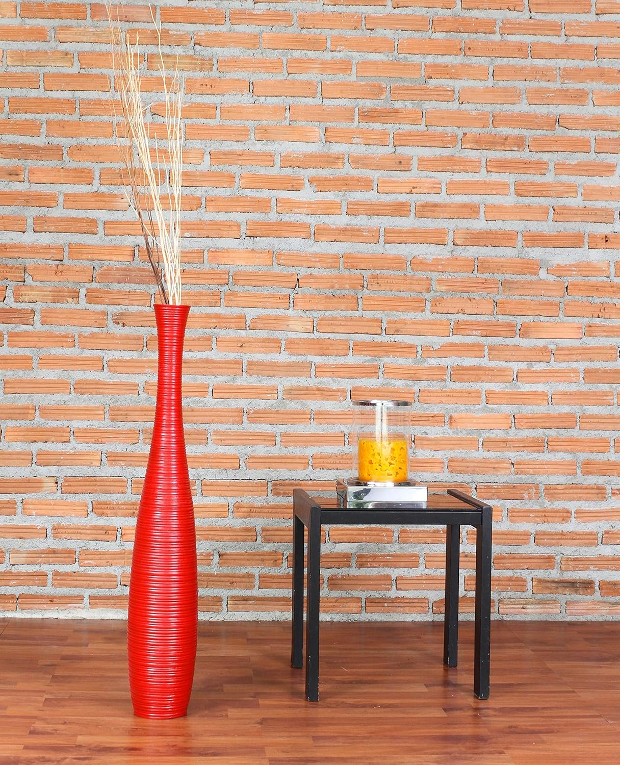 Rojo Leewadee Jarrón De Suelo Grande para Ramas Secas Decorativas