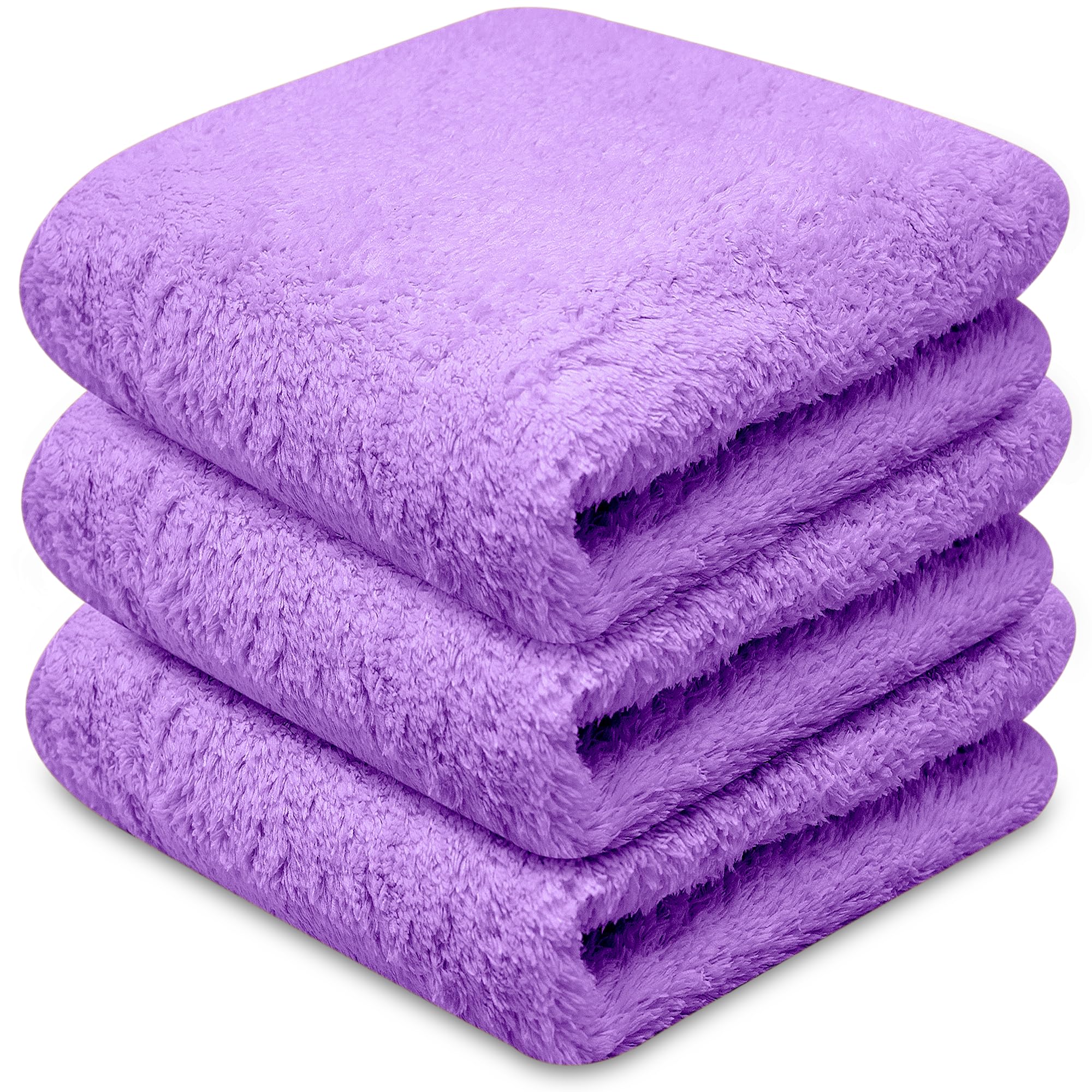 Towelogy® Super Absorbent Microfibre Cloth | Absorbs Over 10 Times its Weight in Water | Sponge-Like Absorbency | Multipurpose Scratch-Free Cleaning Cloth for Household Use (Lilac)
