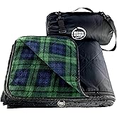 DOWN UNDER OUTDOORS Large Waterproof Windproof Extra Thick 350 GSM Quilted Fleece, or Sherpa Stadium Blanket