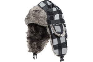 Sakkas Caele Unisex Ear Flap Faux Fur Lined Chin Buckle Strap Winter Trooper Hat