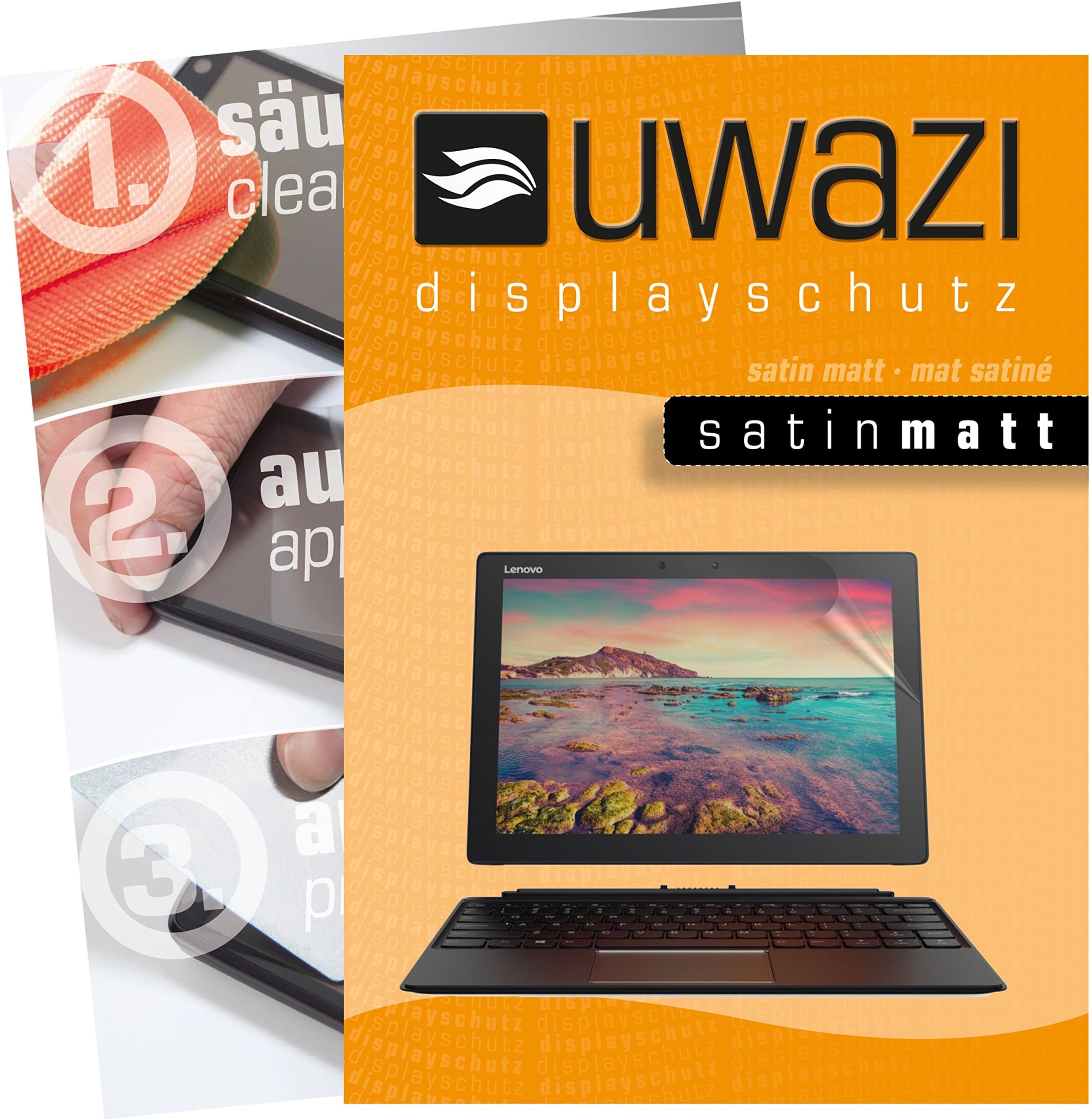 uwazi I 3x satin matt protection film for Lenovo Miix 720 Display protection film I Film I Anti fingerprint I Anti scratches