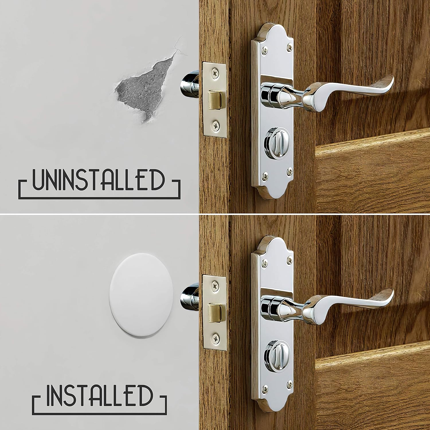 Door Stopper Wall Protector Large 3.15" (3 PCS) with Strong 3M Adhesive - Quiet and Shock Absorbent Silicone Wall Protectors from Door Knobs - Discreet Door Bumper to Protect Every Wall Surface: Home Improvement