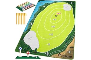 EAMBOND Golf Chipping Game - Golf Game Set, Golf Training Mat, Golf Practice Mats for Indoor Outdoor Adults Family Kids Backyard Yard Party Game Play Gifts for Men, with Golf Club