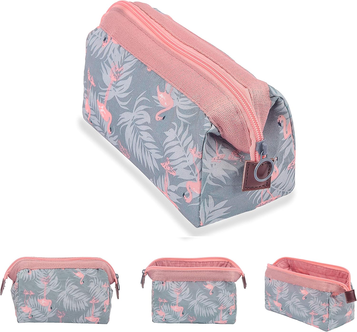 Makeup Bags, Small Make Up Bag Organiser Flamingo Cosmetic Bags Brush Pouch Portable Travel Toiletry Bag for Women Girls (Flamingo)