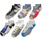 Jefferies Socks Boys' Tech Sport Quarter Socks 6 Pair Pack