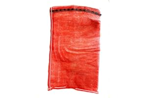 St Boniface Bag Company | Red Mesh Bags | Size: 19 X 32 | Mesh Firewood Bags | Reusable Produce Bags | Potato Bags | Onion Ba