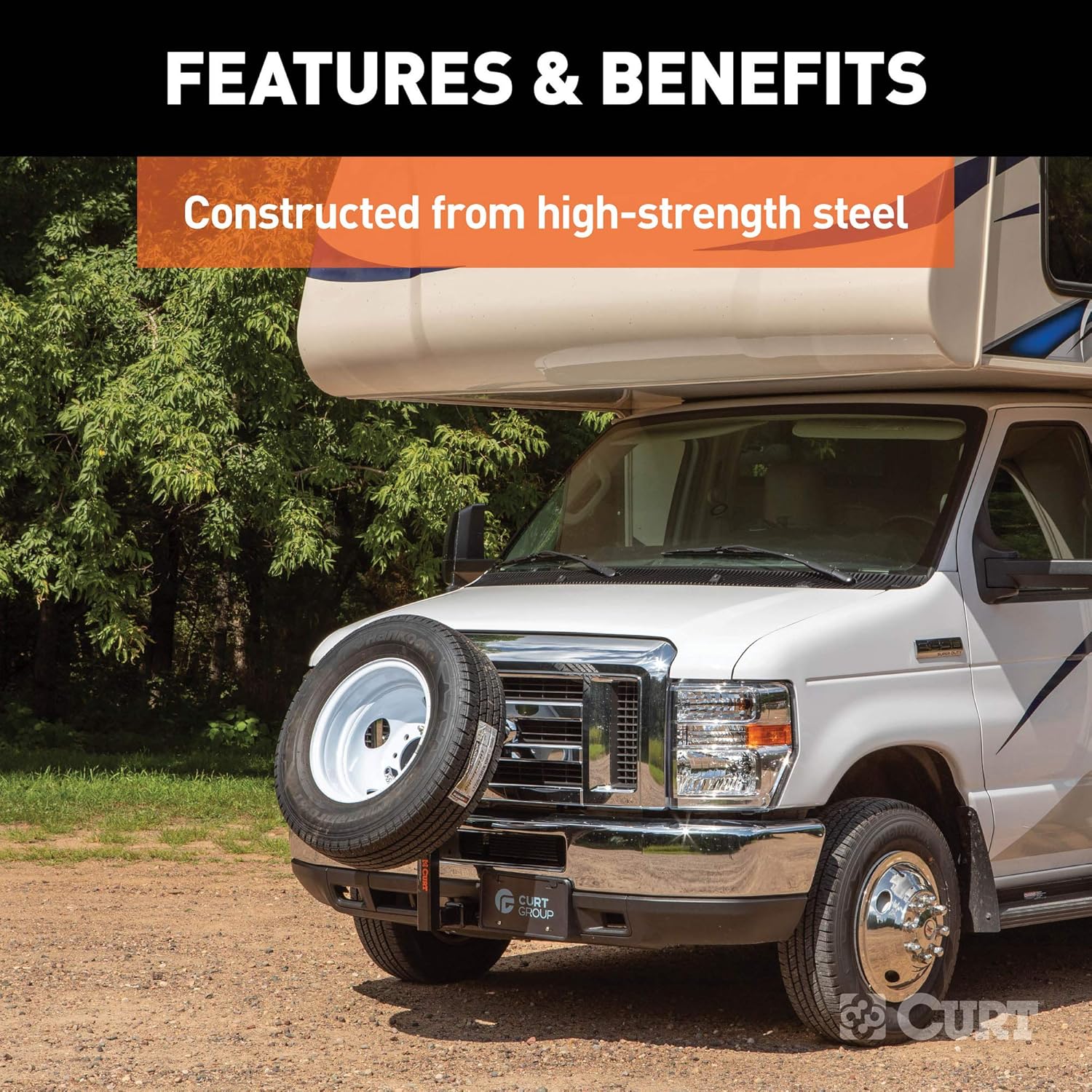 CURT 31006 24-Inch High Trailer Hitch Spare Tire Mount for 2-inch Receiver: Automotive