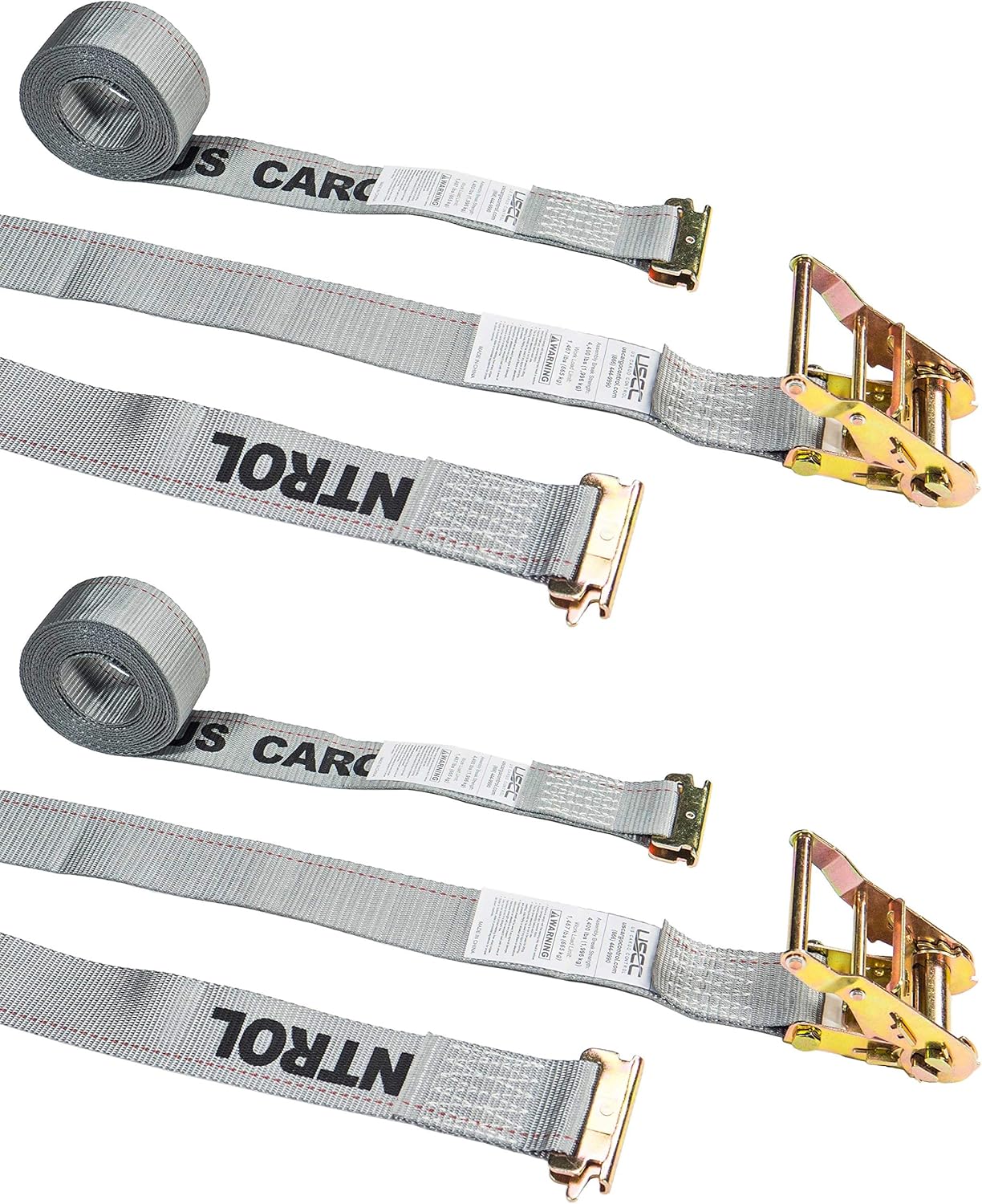 US Cargo Control 2 Inch x 16 Foot Gray E Track Ratchet