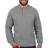 The American Outdoorsman Sherpa Lined Waffle Henley for Men - Thermal Long Sleeve Shirt Bonded Sherpa Lining For Outdoors