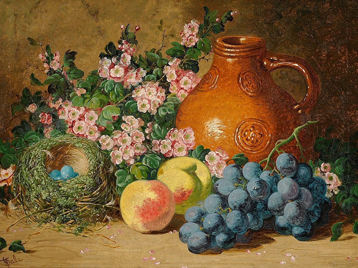 fruits pot nest A. Kreyder Tile Mural Kitchen Bathroom Backsplash Ceramic 10x8