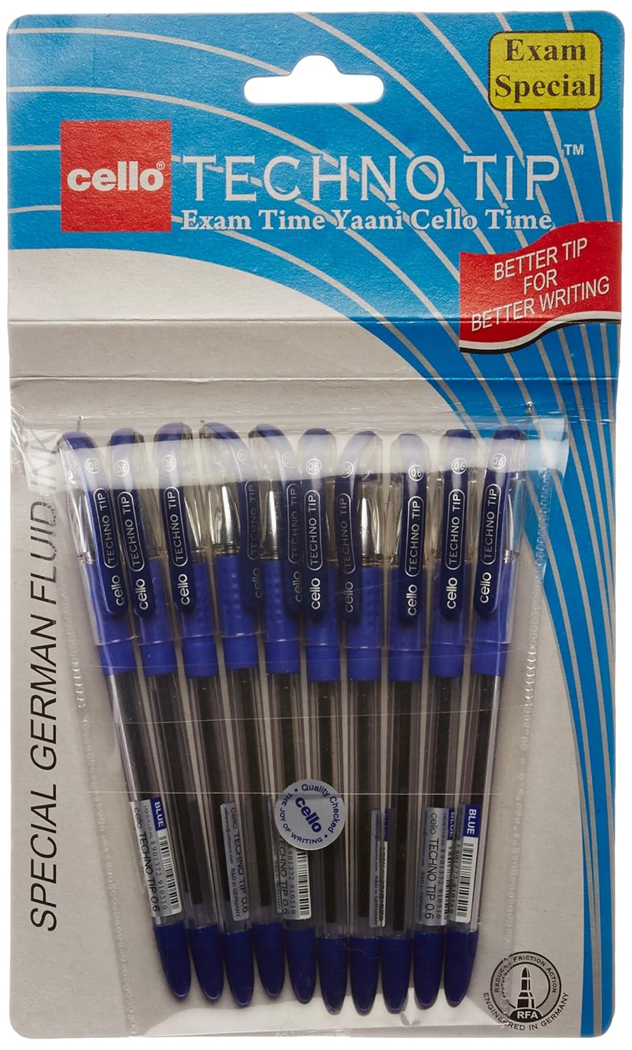 Cello Technotip Ball Pen Blue - Pack of 