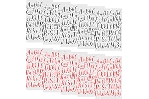 HiTransfer Cursive Iron On Letters for Clothing, 10 Sheets 690 PCS Heat Transfer Letters with 1.5-inch A-Z Alphabet Sticker, 