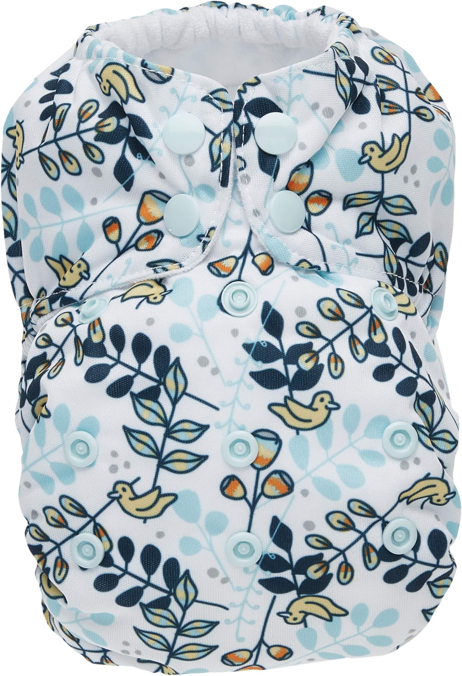 Thirsties One Size All in One Cloth Diaper, Snap Closure, Birdie
