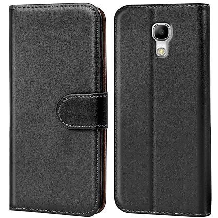 Verco Galaxy S4 Active Hülle, Handyhülle für Samsung Galaxy S4 Active Tasche PU Leder Flip Case Brieftasche - Schwarz