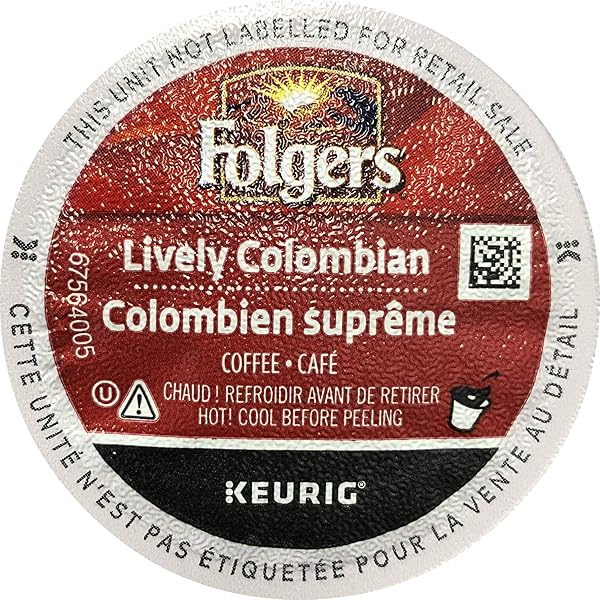 FOLGERS LIVELY COLOMBIAN K-CUP SINGLE CUP FOR KEURIG BREWERS, 24 COUNT (PACKAGING MAY VARY)