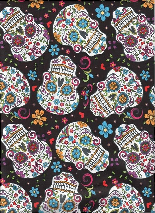 Amazon Com David Textiles Fabric Fun Folk Folkloric Art Skull