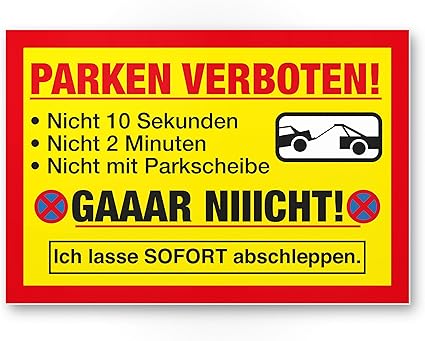 Komma Security Parken Verboten Kunststoff Schild Lustig 30 X 20 Cm Parkverbotsschild Privatparkplatz Verbotsschild Hinweisschild Parkplatz Freihalten Parkverbot Schild Warnhinweis Amazon De Burobedarf Schreibwaren
