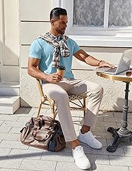 COOFANDY Men Henley Shirt Cotton T Shirts Button