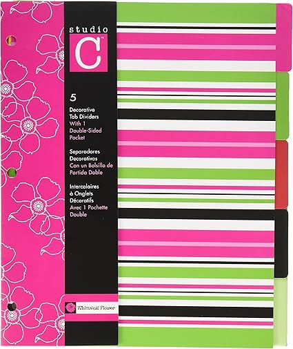 Amazon Com Studio C Decorative Tab Dividers With 1 Double Sided