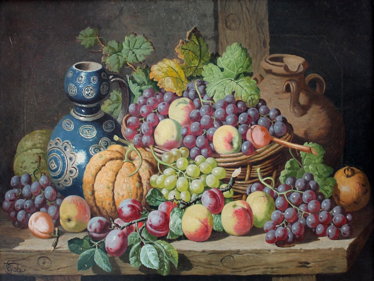 Fruits grapes peaches pumpkin Tile Mural Bathroom Wall Backsplash Marble Ceramic