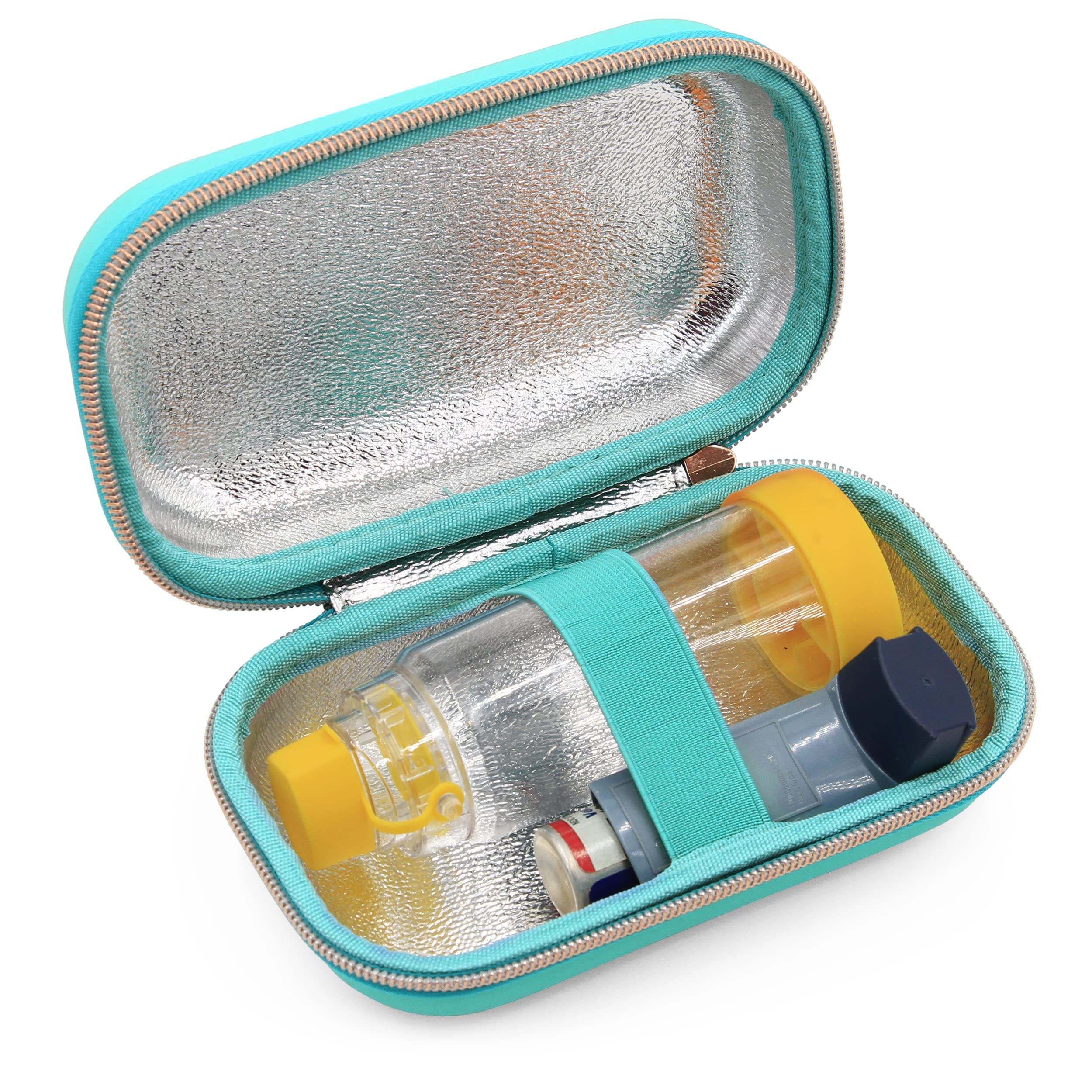 CASEMATIX Asthma Inhaler Case Fits Inhaler Spacer For Adults, Masks, Inhaler Holder and More - Compact Size Fits 6.25