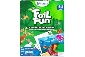 Skillmatics Foil Fun - Animals, No Mess Art for Kids, Travel Toys, Craft Kits, DIY Creative Activity, Gifts for Boys & Girls 