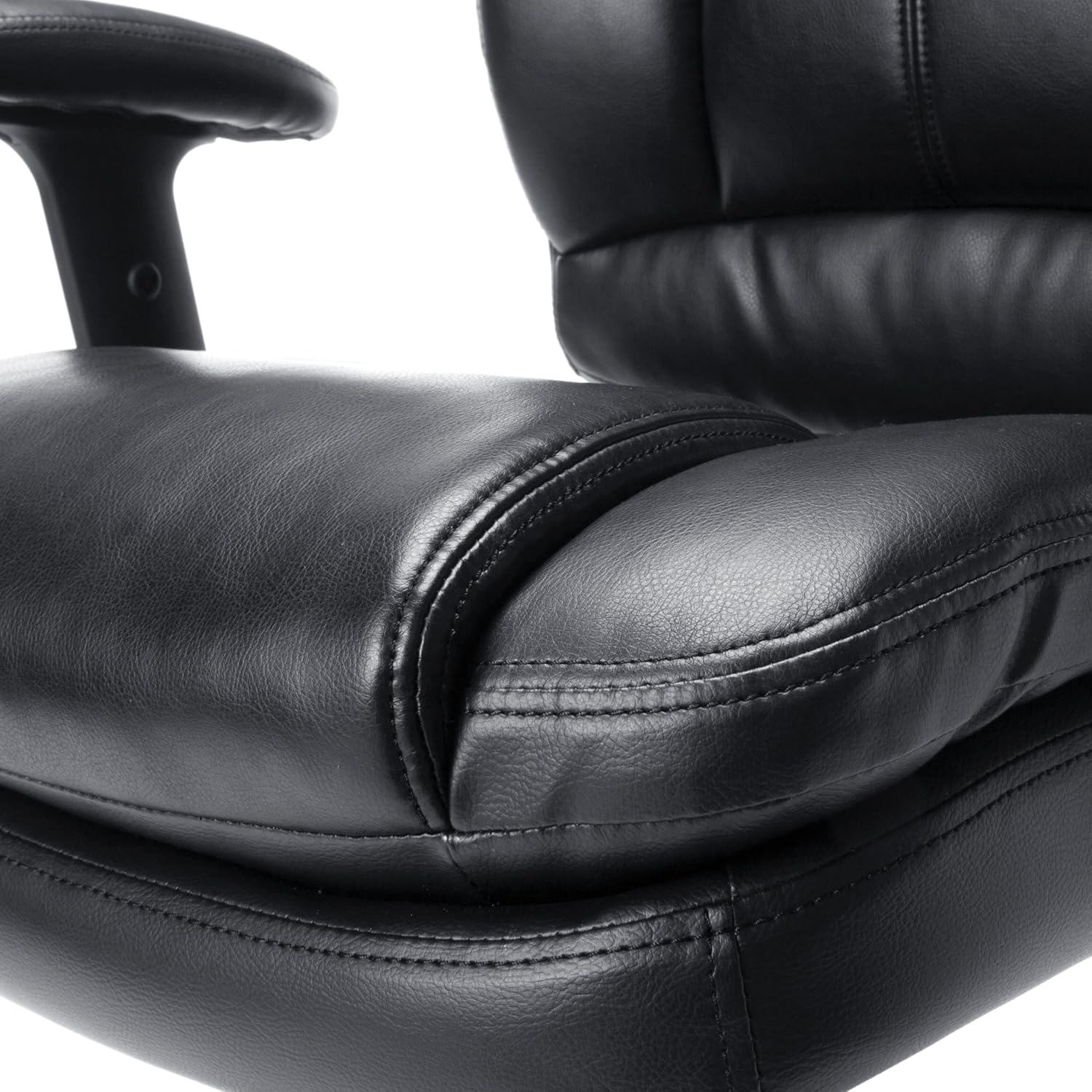 OFM Essentials Collection Ergonomic High-Back Bonded Leather Executive Chair, in Black (ESS-6050): Furniture & Decor