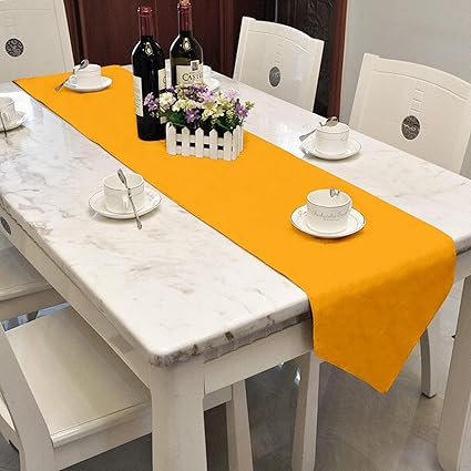 HOMEC Polyester Table Runner - 12 x 72, Yellow