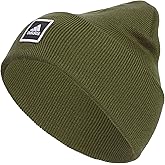 Adidas Men's Wide Cuff Beanie – Tall Fit Slouchy Cuffed Knit Winter Hat
