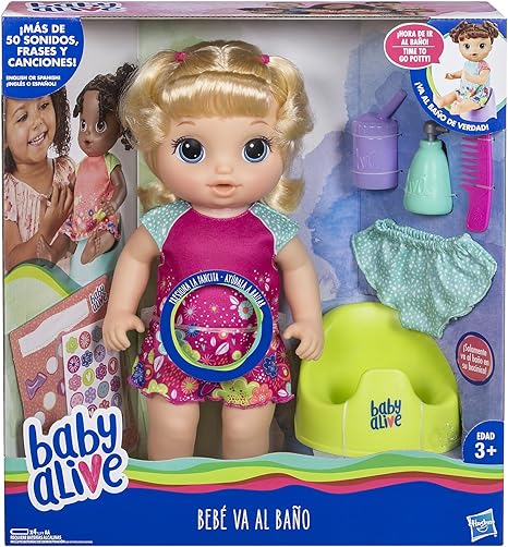 baby alive aprende a ir al baño