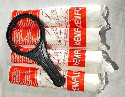 Kemflo Spun Filters (4 Nos.) with Free Spanner for R.O. Purifiers