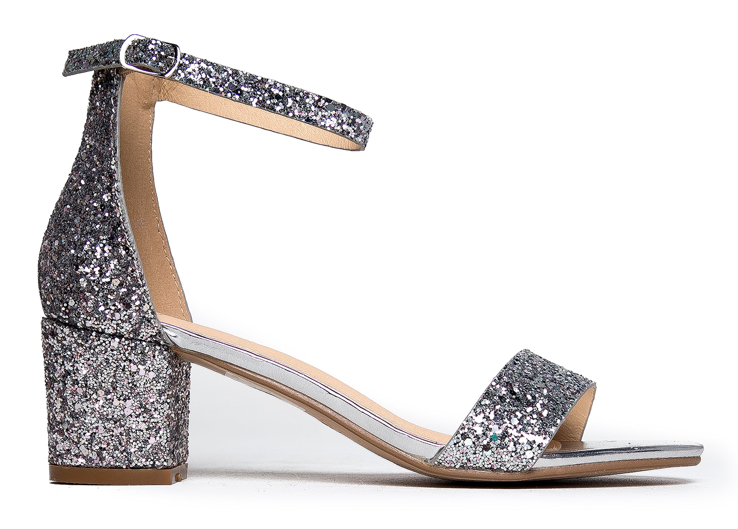 J. Adams Daisy Heels for Women - Ankle Strap Low Block Heel Cute Dressy Sandals - Image 3
