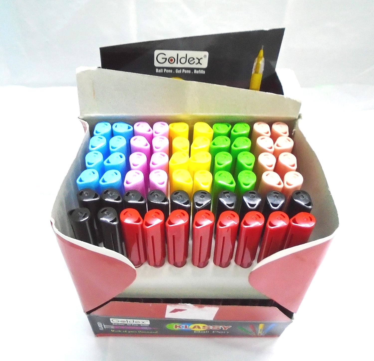 Goldex KLASSY 0.6mm Glide Ink Pen (40 Blue + 12 Black + 8 Red) Amazon.in Office Products