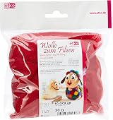 Efco 1007928 Felting Wool Red 30g Craft Fibre Art Beginners view 3