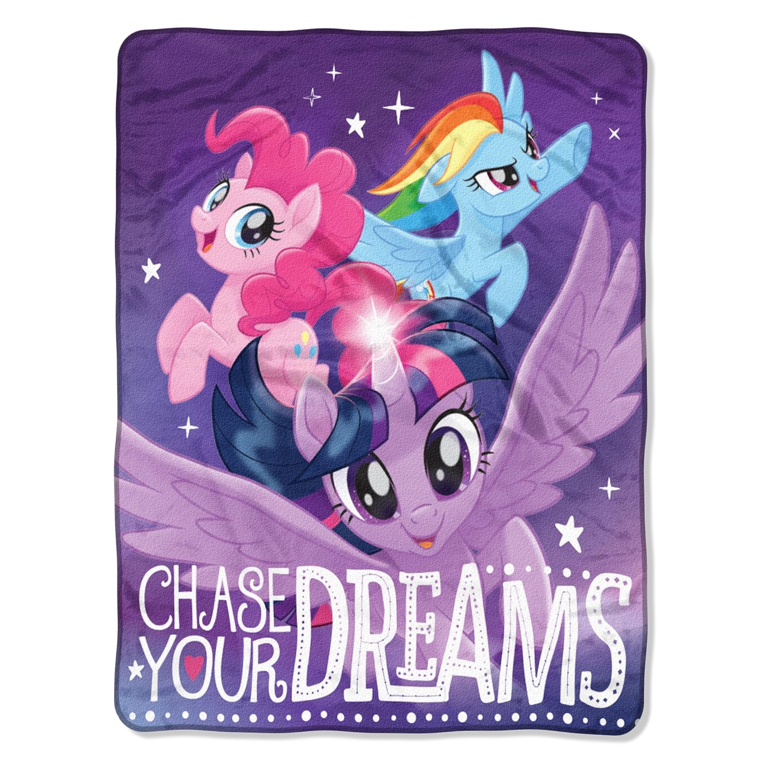 My Little Pony "Chase Your Dreams" Micro Raschel Throw Blanket, 46" x 60"