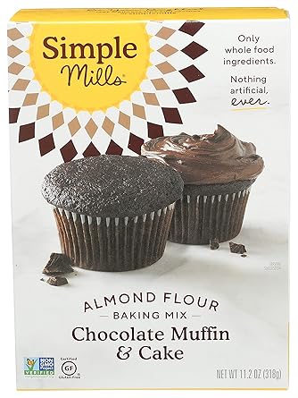Amazon Com Simple Mills Almond Flour Baking Mix Gluten Free Chocolate Cake Mix Muffin Pan Ready Made With Whole Foods Packaging May Vary 11 2 Ounce Pack Of 1 Grocery Gourmet Food