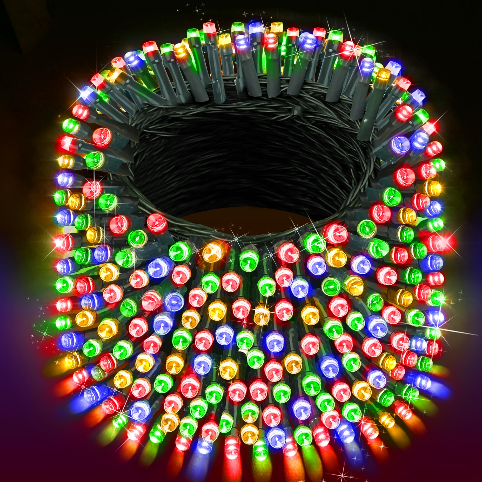 Photo 1 of *UNTESTED*
XURISEN 403FT 1000 LED Christmas Lights Outdoor Green Wire String Lights 8 Modes with Timer Memory Waterproof Fairy Light Plug in for Xmas Tree Wedding Yard Party Holiday Decorations(Multicolor)