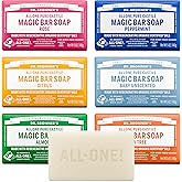 Dr. Bronner's Pure-Castile Magic Bar Soaps (5 Ounce Variety Gift Pack) Almond, Unscented, Lavender, Peppermint, Citrus, Rose - Made with Regenerative Organic Certified Oils, Vegan, Non-GMO