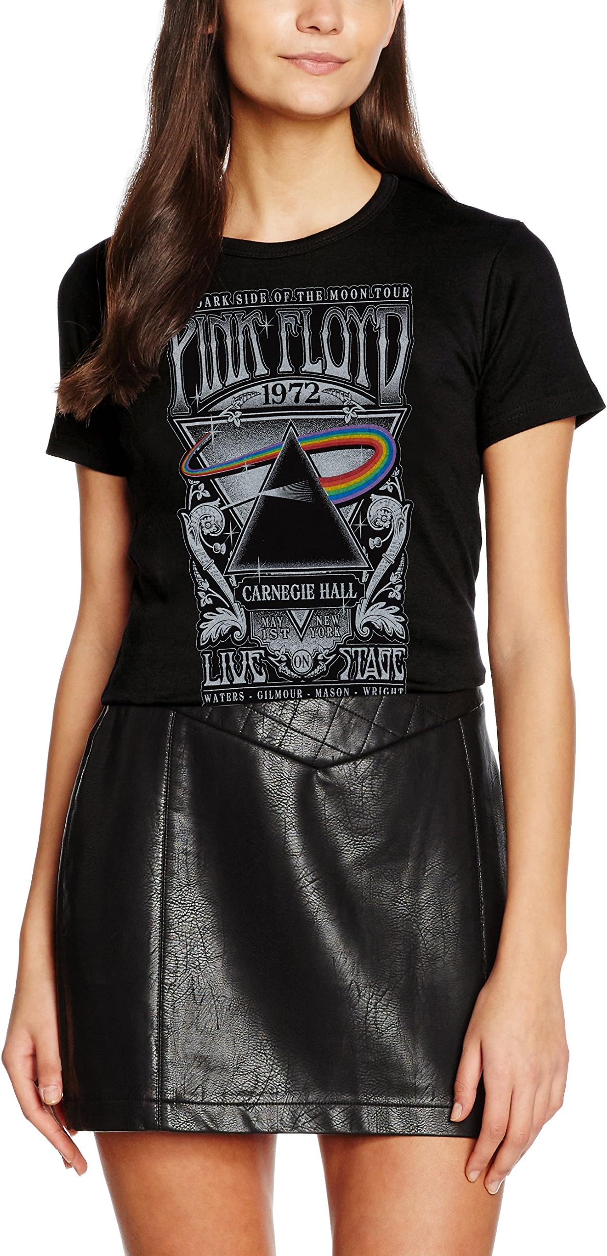 Rockoff Trade Women's Pink Floyd Carnegie Hall Fitted T-Shirt