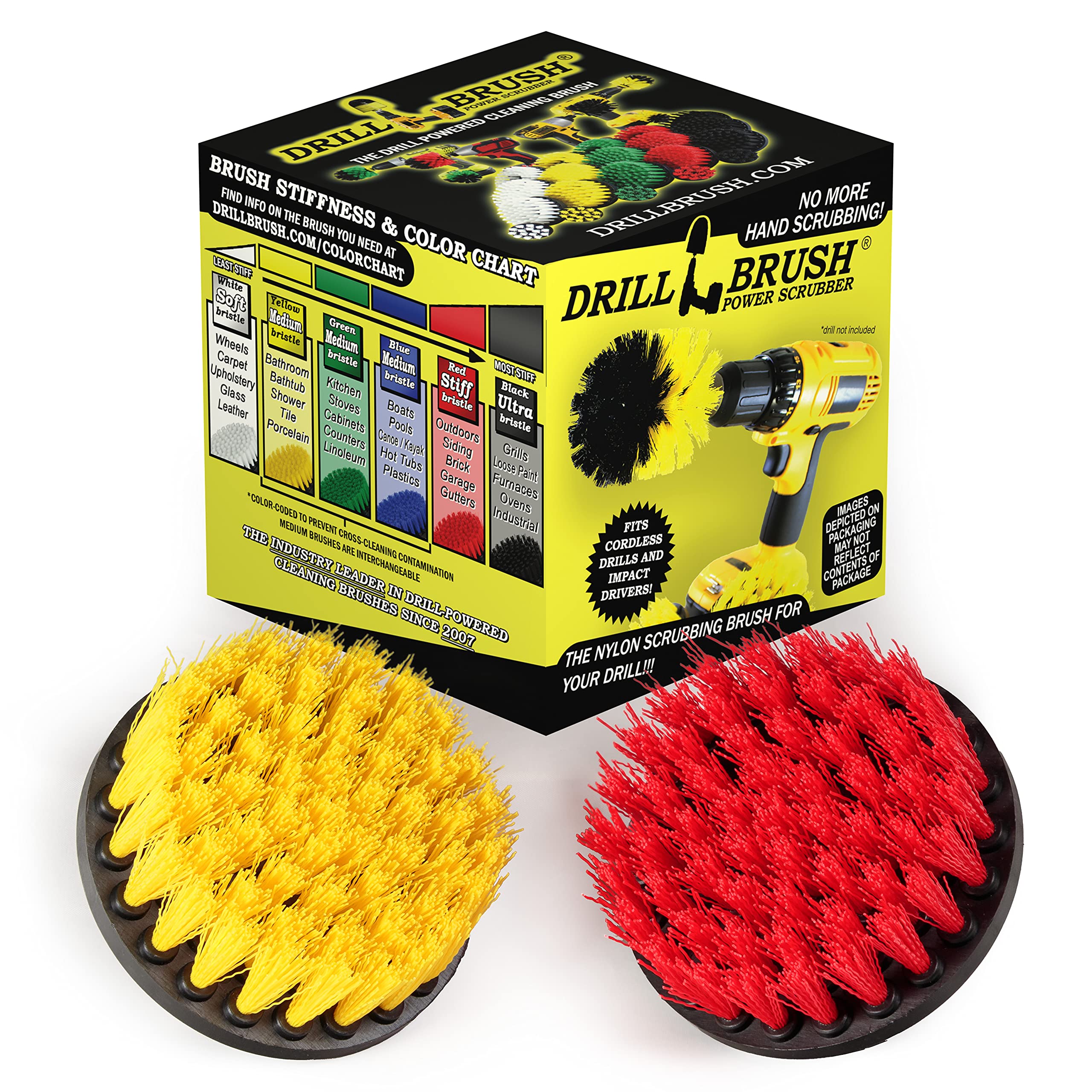 Bathroom Accessories - Shower Curtain - Bath Mat - Drill Brush - Spin Brush Scrub Kit - Grout Cleaner - Concrete Bird Bath, Benches, Statuary - Hard Water, Calcium, Mineral Deposits, Soap Scum, Rust