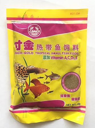 inch gold tropical small fish food