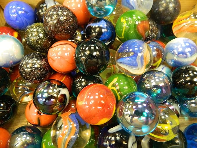 Mega Marbles SET OF 8 ASSORTED BULK 1 3/8" BOULDER