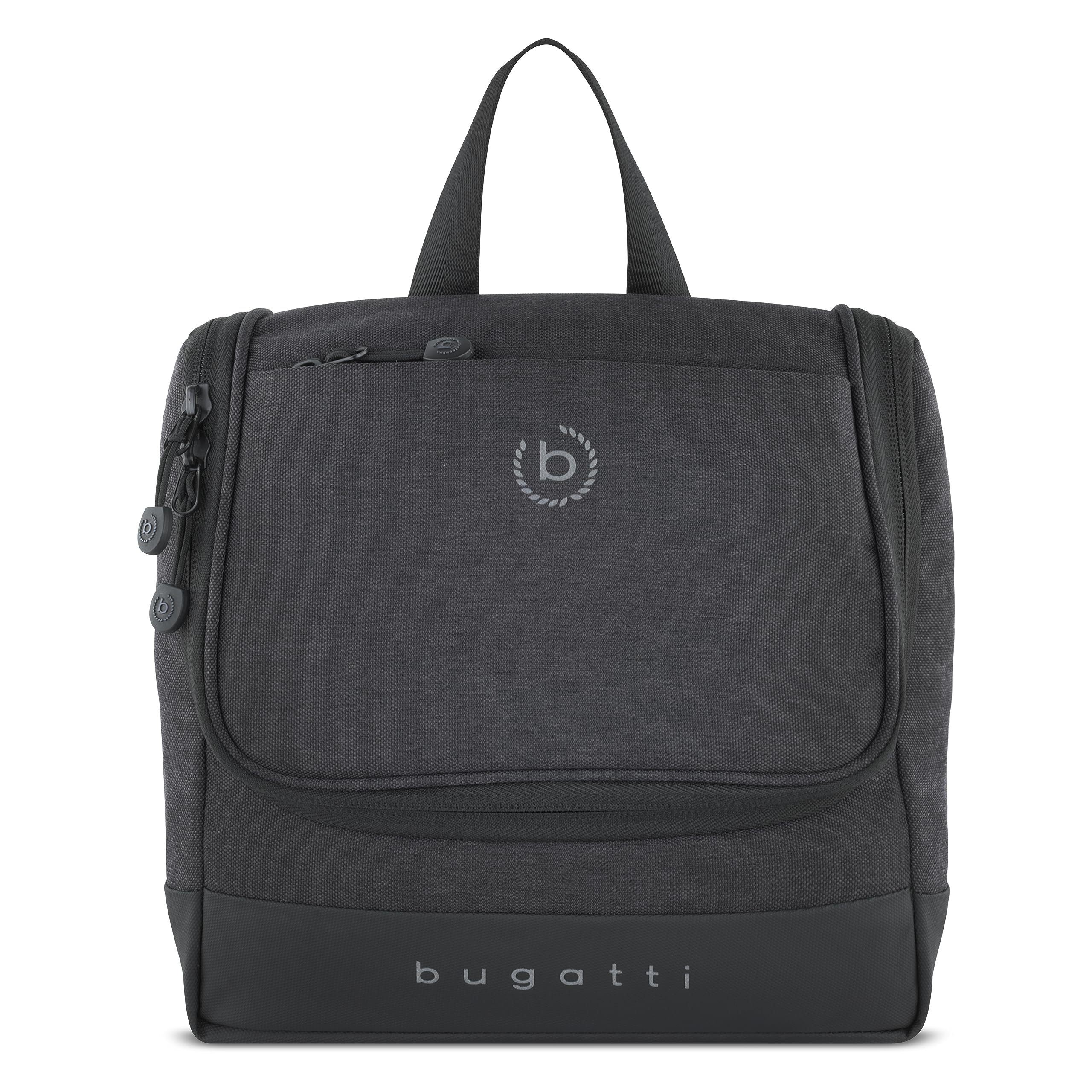 bugatti Universum Hanging Toiletry Bag for Men and Women Black, Black, XS, Toiletry Bag