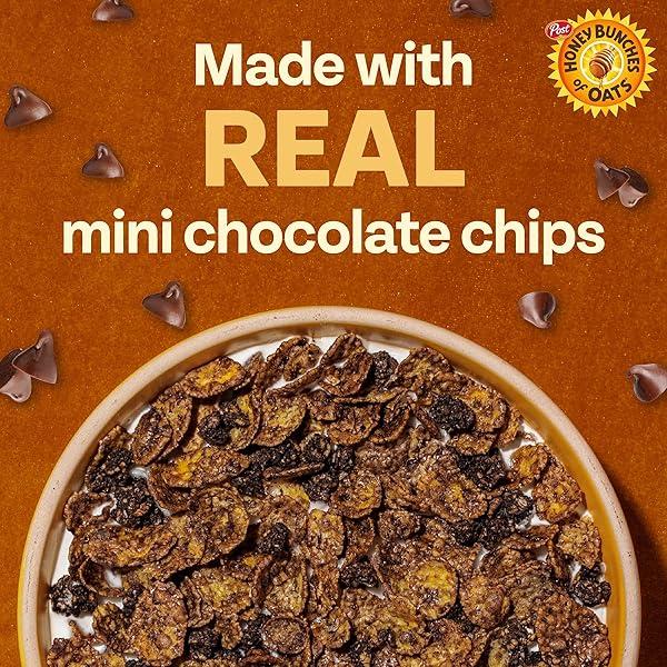 HONEY BUNCHES OF OATS CHOCOLATE, MADE WITH WHOLE GRAIN CEREAL, BREAKFAST CEREAL, 12OZ BOX (PACK OF 1)