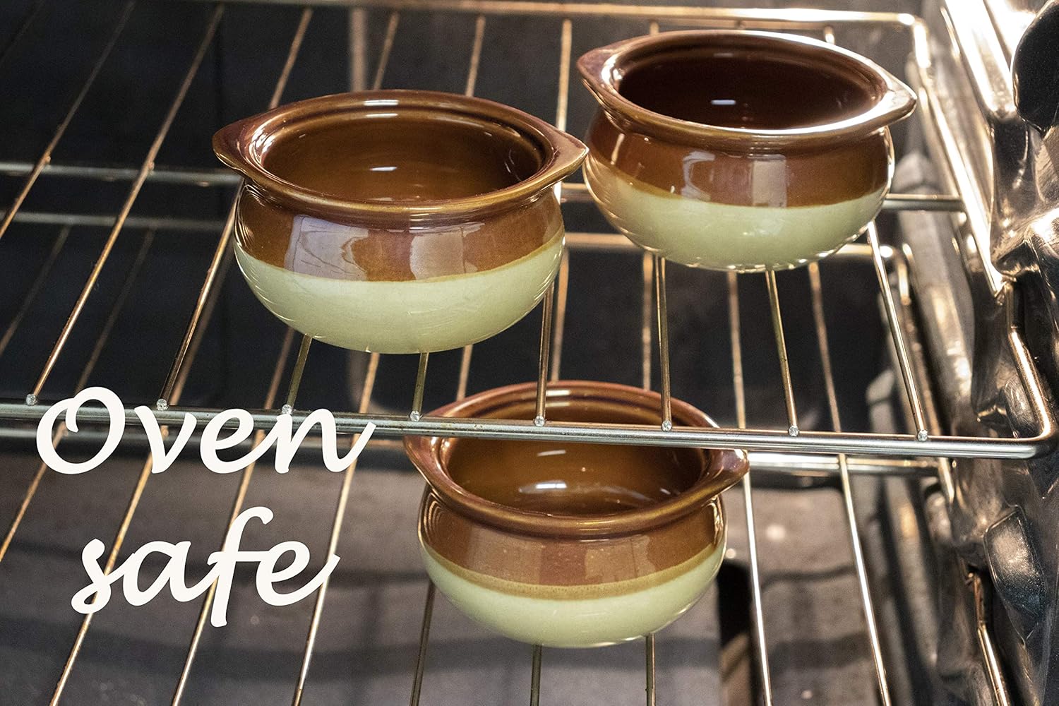  | 6 Pk 12oz French Onion Soup Crocks Perfect For Onion Soup Stews Casserole Restaurant Style: Soup Bowls
