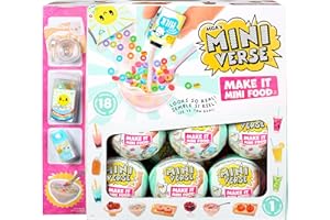 MGA's Miniverse Make It Mini Food Cafe Series 1 Minis - Complete Collection (Pack of 24), Blind Packaging, DIY, Resin Play, Collect