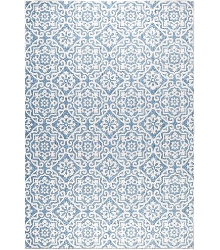 Unique Loom Tappeto Esterno Belize - Sarstoon Quadrato 2,8m, Avorio/Azzurro - Foto 8