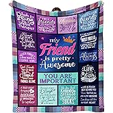 Hudodmn Best Friend Blanket, Best Friend Birthday Gifts for Women, Friendship Gifts for Women, Gifts for Best Friends Woman, Graduation Birthday Gifts for Bestie Best Friends Throw Blanket 60"X50"